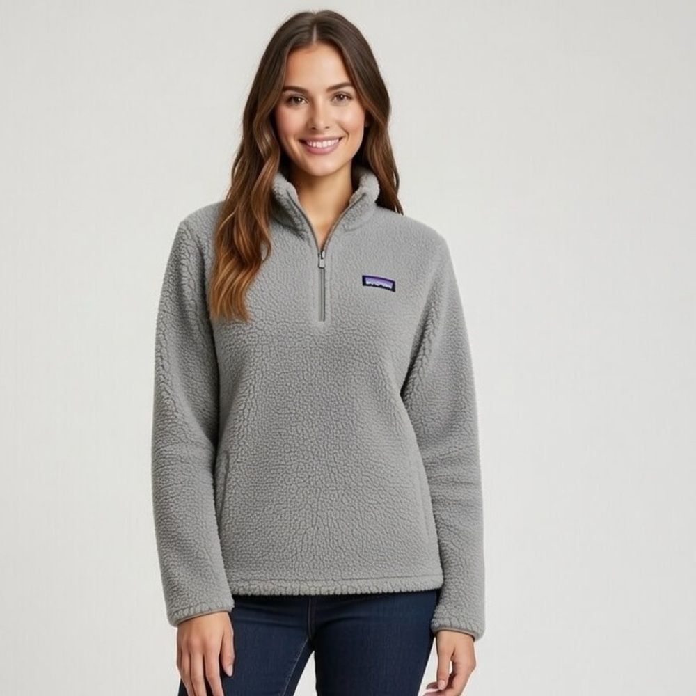 Patagonia Women's Size Small Gray Los Gatos 1/4 Zip Fleece Pullover Jacket